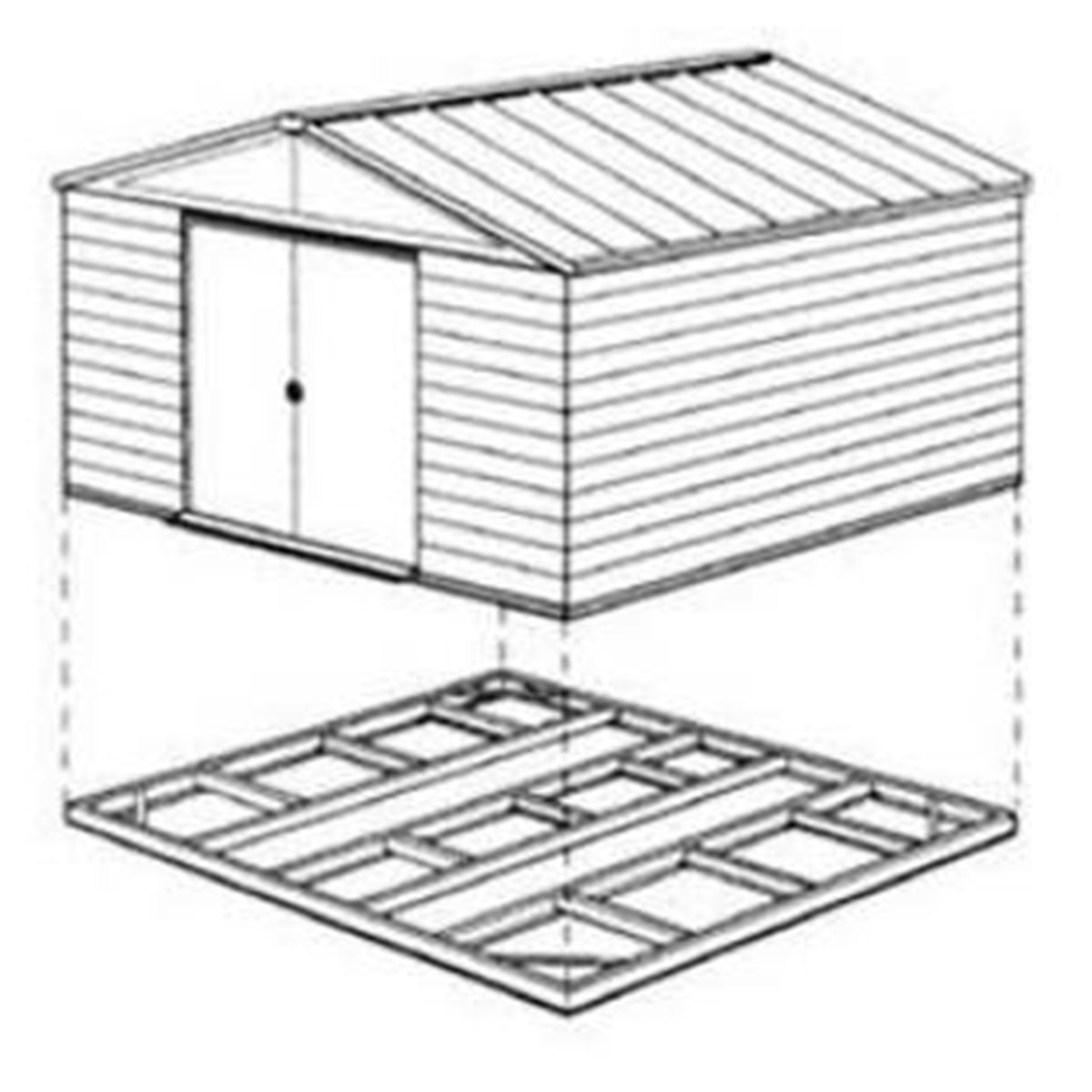 4ft x 6ft Metal Foundation Kit (madrid) | ShedsFirst