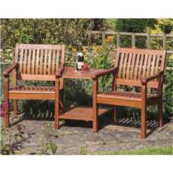 2 Seater Deluxe Hampton Hardwood Companion Garden Seat (6ft X 2ft)