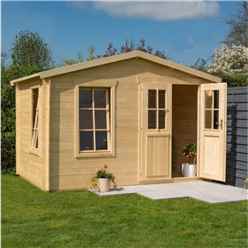 1.9mm X 3.1m Garden Studio Log Cabin - 19mm Wall Thickness