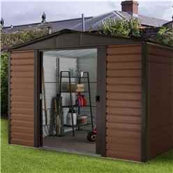 9ft 4 X 7ft 5 Woodgrain Metal Shed (2.85m X 2.26m)