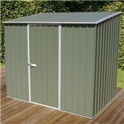 WARWICK - 8ft x 5ft Space Saver Pale Eucalyptus Metal Shed (2.26m x 1.52m) *FREE 48HR DELIVERY