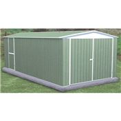 WARWICK - 10ft x 20ft Utility Pale Eucalyptus Metal Shed (3m x 6.02m) *FREE 48HR DELIVERY 
