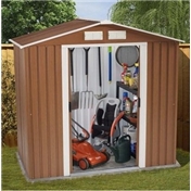 BRISTOL - 6ft x 4ft Premier Woodgrain Metal Shed (2.01m x 1.23m) + FREE 24HR DELIVERY