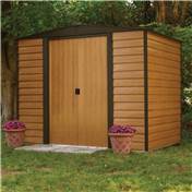 ROWLINSON - 8FT x 6FT  WOODVALE METAL SHEDS (2.53m x 1.81m)