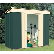 Madrid - 8FT x 4FT PREMIER PENT METAL SHED (2.46m x 1.23m)