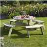 Deluxe Round Picnic Garden Table (7ft)