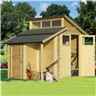 7 X 10 Skylight Shed With Store - Double Doors -19mm Tongue And Groove Walls, Floor + Roof