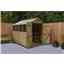 8ft X 6ft (2.4m X 1.9m) Pressure Treated Overlap Apex Wooden Garden Shed With Double Doors And 4 Windows - Modular