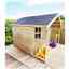 6 X 8 (6 X 6 + 2 Verandah) Hideout Wooden Playhouse With Apex Roof, Single Door And Window + T&g Verandah