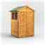 4 x 4 Overlap Apex Shed - Double Doors - 2 Windows - 12mm Tongue and Groove Floor and Roof