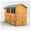 10 x 4 Overlap Apex Shed - Single Door - 4 Windows - 12mm Tongue and Groove Floor and Roof