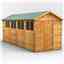 18 x 6 Overlap Apex Shed - Double Doors -  8 Windows - 12mm Tongue and Groove Floor and Roof