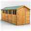 18 x 6 Overlap Apex Shed - Single Door -  8 Windows - 12mm Tongue and Groove Floor and Roof