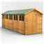 20 x 6 Overlap Apex Shed - Single Door - 10 Windows - 12mm Tongue and Groove Floor and Roof
