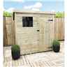 5 X 3 Pressure Treated Tongue And Groove Pent Shed With 1 Window And Single Door + Safety Toughened Glass (please Select Left Or Right Door)