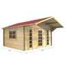 4m X 3m (13 X 10) Apex Log Cabin (2052) - Double Glazing - 70mm Wall Thickness