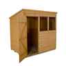 7 x 5 (2.1m x 1.5m)  Shiplap Tongue And Groove Pent Shed With Single Door And 2 Windows