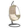 Deluxe Rattan Hanging Pod With Seat & Back Cushions (3mm Round Weave) - Free Next Working Day Delivery (Mon-Fri)