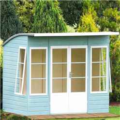 10 X 6 - Premier Pent Wooden Summerhouse - 4 Windows - Double Doors - 12mm T&g Walls & Floor
