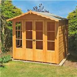 7 X 7 - Premier Wooden Summerhouse - Double Doors - Side Windows - 12mm T&g Walls & Floor