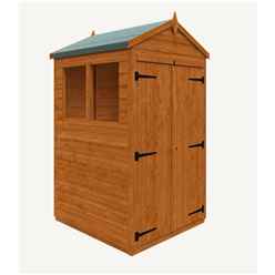 4 X 4 Tongue And Groove Shed With Double Doors (12mm Tongue And Groove Floor And Apex Roof)