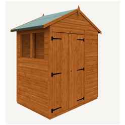 4 X 6 Tongue And Groove Shed With Double Doors (12mm Tongue And Groove Floor And Apex Roof)