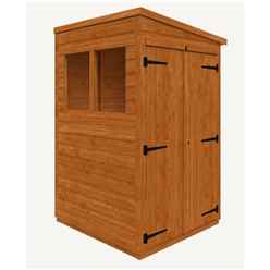4 X 4 Tongue And Groove Pent Shed With Double Doors (12mm Tongue And Groove Floor And Roof)