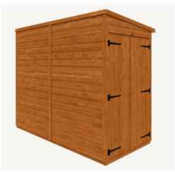 8 X 4 Windowless Tongue And Groove Pent Shed With Double Doors (12mm Tongue And Groove Floor And Roof)
