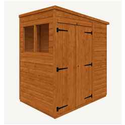 4 X 6 Tongue And Groove Pent Shed With Double Doors (12mm Tongue And Groove Floor And Roof)