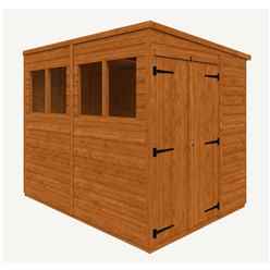 8 X 6 Tongue And Groove Pent Shed With Double Doors (12mm Tongue And Groove Floor And Roof)