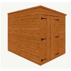 8 X 6 Windowless Tongue And Groove Pent Shed Double Doors (12mm Tongue And Groove Floor And Roof)