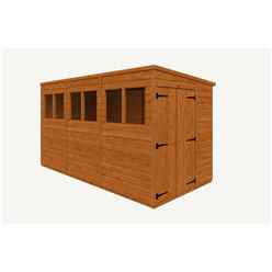 12 X 6 Tongue And Groove Pent Shed With Double Doors (12mm Tongue And Groove Floor And Roof)