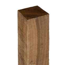 Pack of 3 - 7ft Timber Fence Post 3 (75x75mm) Brown 