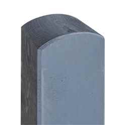 Pack of 3 - 6ft 2 Timber Fence Post 4 (90x90mm) Pre-Painted Grey With Rounded Top 