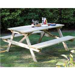 6ft Pressure Treated Picnic Bench