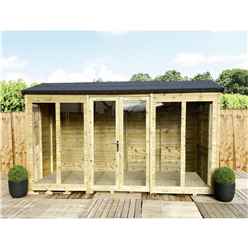 12 X 8 Fully Insulated Reverse Summerhouse - 64mm Walls, Floor & Roof -12mm (t&g)+40mm Insulated Ecotherm + 12mm T&g)- Long Double Glazed Safety Toughened Windows (4mm-6mm-4mm)+epdm Roof+free Install