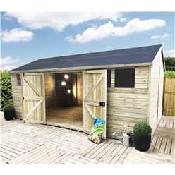 26 X 10 Fully Insulated Reverse Workshop - 64mm Walls, Floor And Roof -12mm (t&g) + 40mm Insulated Ecotherm + 12mm T&g)- Double Glazed Safety Toughened Windows (4mm-6mm-4mm) + Epdm Roof + Free Install