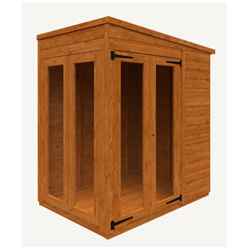 4 X 6 Pent Tongue And Groove Summerhouse (12mm Tongue And Groove Floor And Roof)