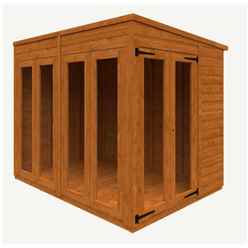 8 X 6 Pent Tongue And Groove Summerhouse (12mm Tongue And Groove Floor And Roof)