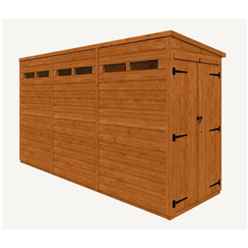 12 x 4 Tongue and Groove Double Doors Security Shed (12mm Tongue and Groove Floor and Pent Roof)