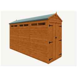 12 x 4 Tongue and Groove Double Doors Security Shed (12mm Tongue and Groove Floor and Apex Roof)