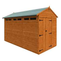 12 x 6 Tongue and Groove Double Doors Security Shed (12mm Tongue and Groove Floor and Apex Roof)