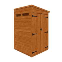 4 x 4 Tongue and Groove Double Doors Security Shed (12mm Tongue and Groove Floor and Pent Roof)