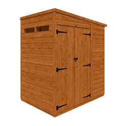4 x 6 Tongue and Groove Double Doors Security Shed (12mm Tongue and Groove Floor and Pent Roof)