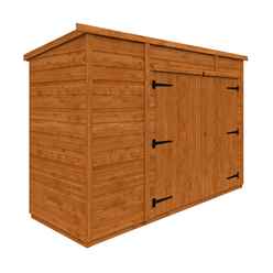 8 x 3 Tongue and Groove Pent Bike Shed (12mm Tongue and Groove Floor and Pent Roof)