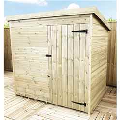 5 X 4 Windowless Pressure Treated Tongue And Groove Pent Shed With Single Door (please Select Left Or Right Door)