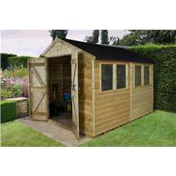 Installed 10ft X 8ft Pressure Treated Tongue And Groove Apex Shed (3.1m X 2.6m) - Includes Installation