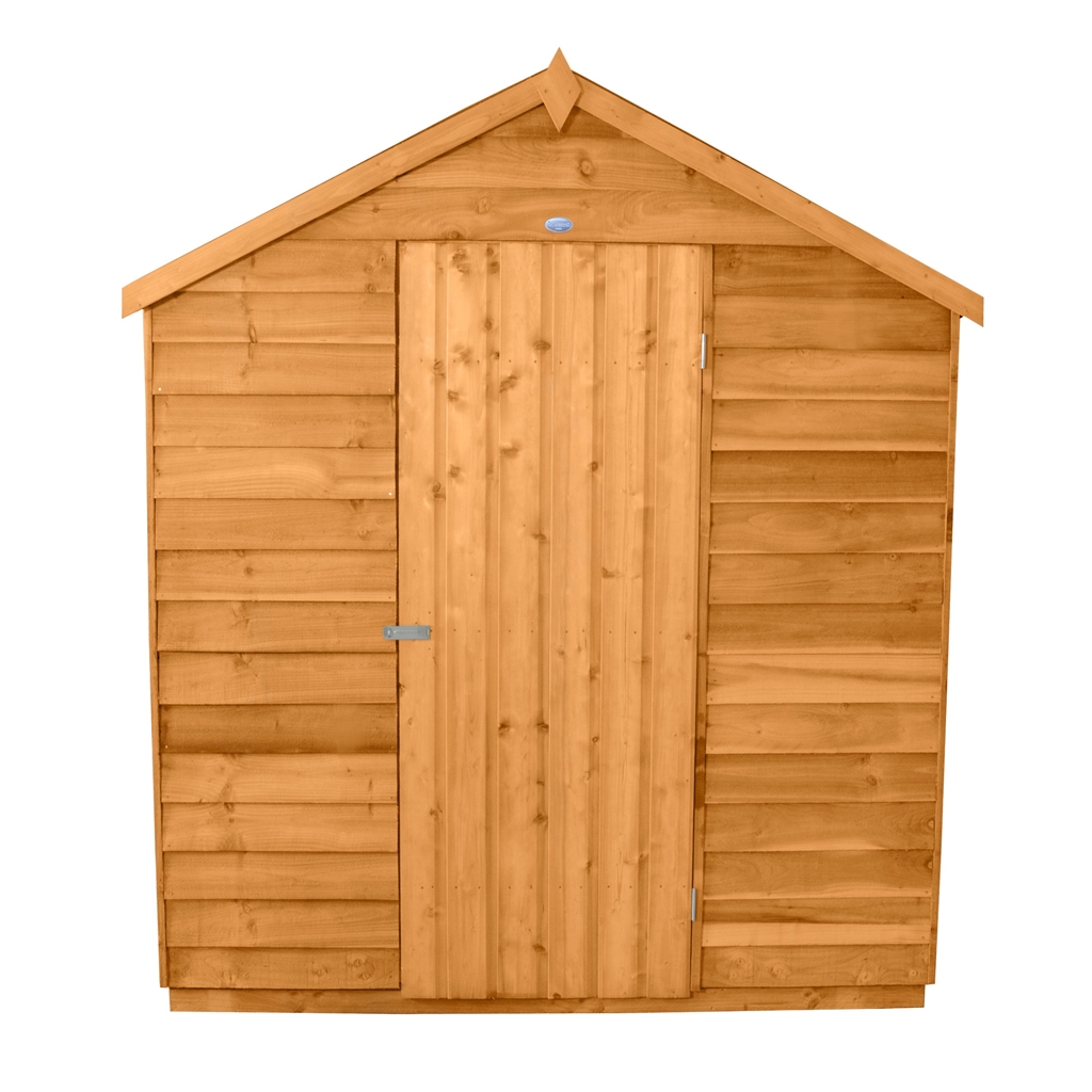 8 x 6 (2.4m x 1.9m) Overlap Apex Wooden Garden Shed With 2 