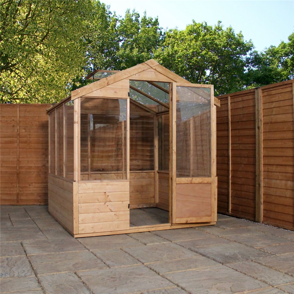 8 x 6 Wooden Value Greenhouse 48HR + SAT Delivery* ShedsFirst