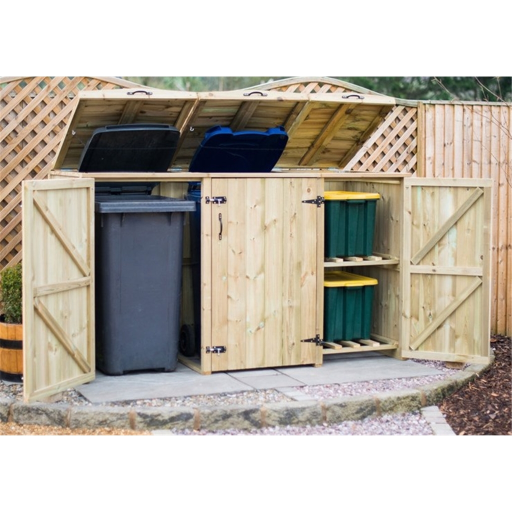 Wheelie Bin And Recycling Box Triple Chest Store 2 X Wheelie Bin + 2 X Recycling Boxes Wheelie Bin And Recycling Box Triple Chest Store 2 X Wheelie Bin + 2 X Recycling Boxes